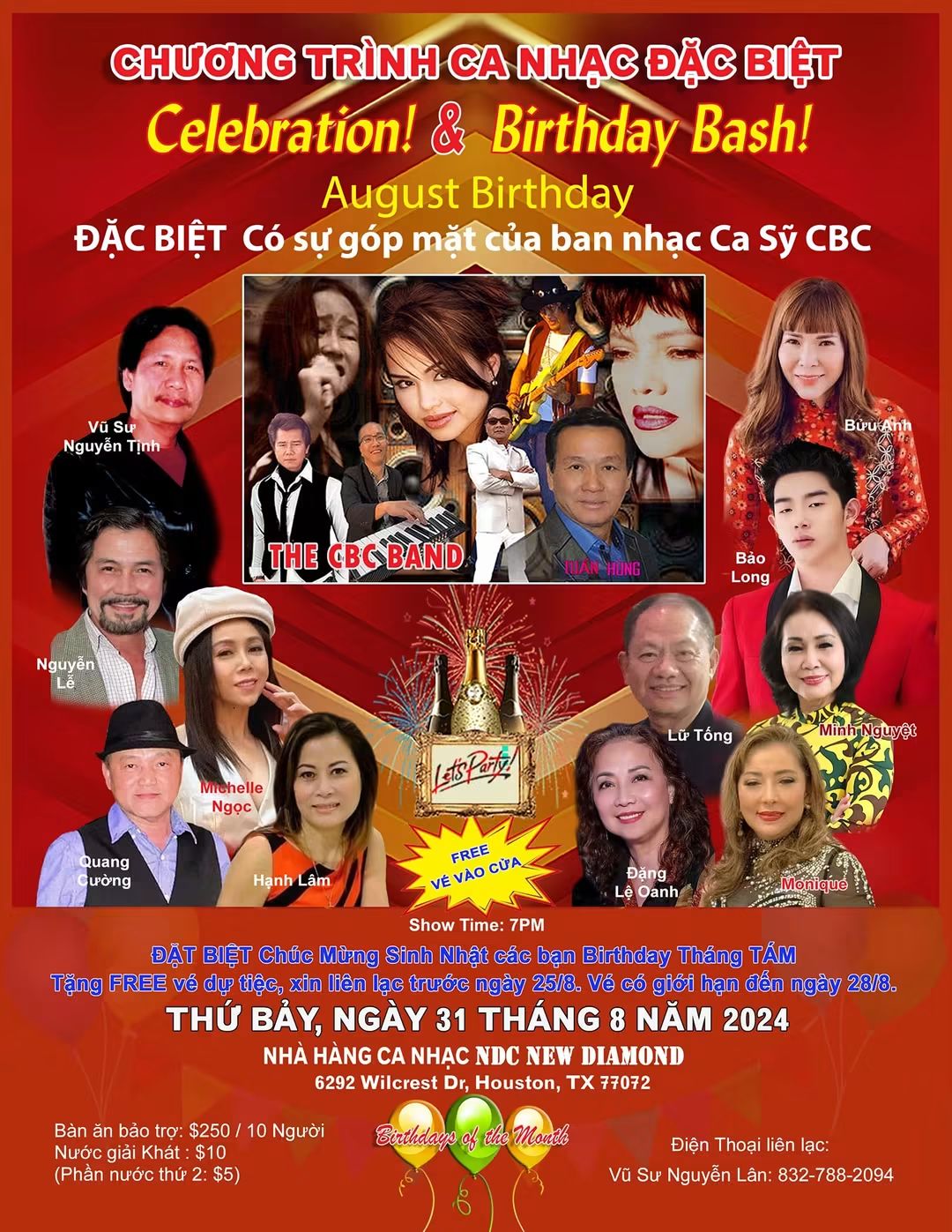 Celebration & Birthday Bash — Past event · August 31, 2024